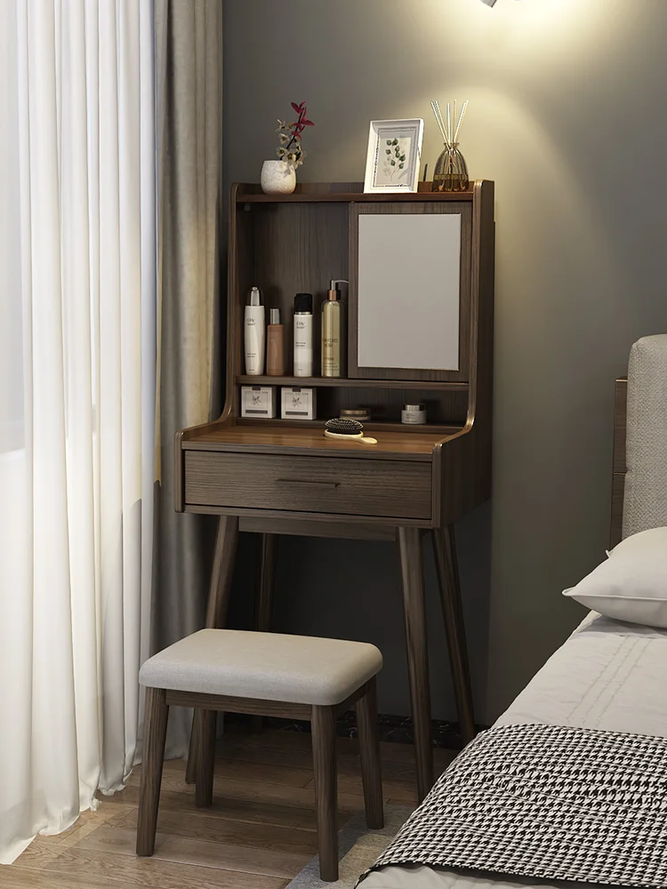 Solid Wood Dressing Table Bedroom Small Apartment Dressing Table 60cm Minimalist Modern Mini Living Room Furniture Cabinet
Solid Wood Dressing Table Bedroom Small Apartment Dressing Table 60cm Minimalist Modern Mini Living Room Furniture Cabinet