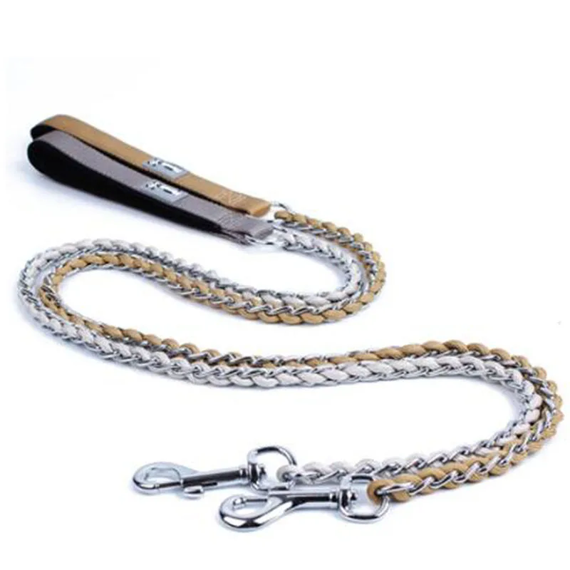Stainless Steel Pet Dog Chain For Small Medium Dog Chain Leash Handle Leads PU Leather Iron Chain Anti-Bite Metal Pet Dog Chain
Stainless Steel Pet Dog Chain For Small Medium Dog Chain Leash Handle Leads PU Leather Iron Chain Anti-Bite Metal Pet Dog Chain
