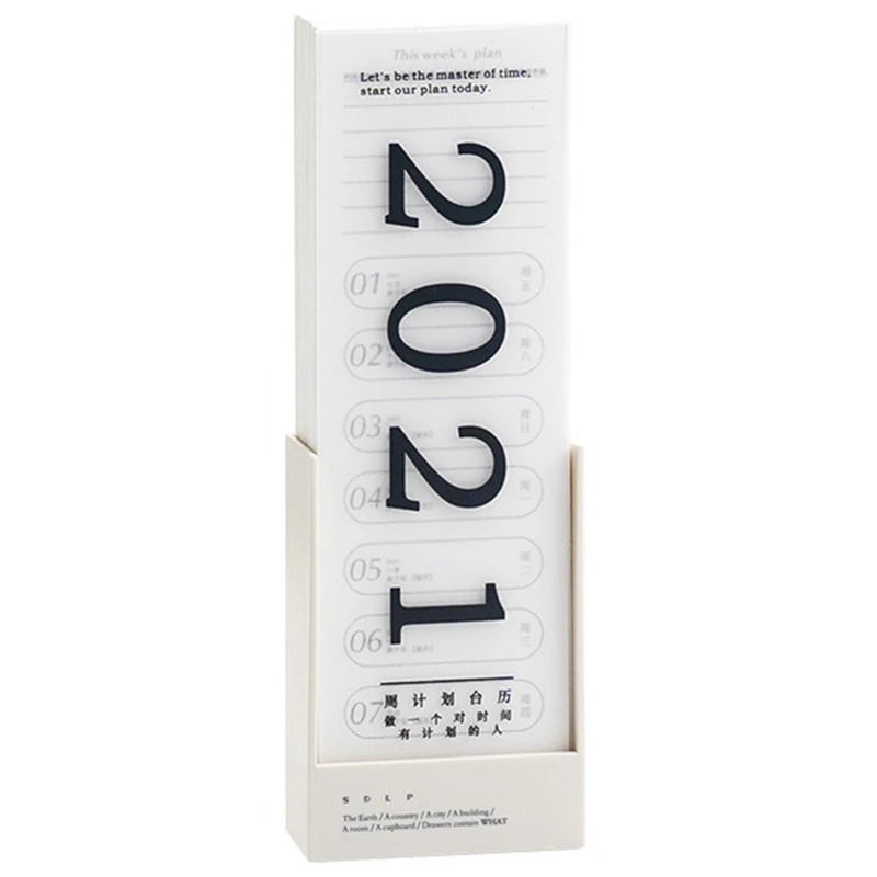 2021 Weekly Planning Desk Calendar Daily Clock-in Notepad Reminder Card Creative Desktop Small Decoration
2021 Weekly Planning Desk Calendar Daily Clock-in Notepad Reminder Card Creative Desktop Small Decoration