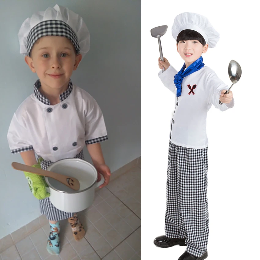 2022 New Halloween Carnival Party Wear Kids Chef Uniform Cosplay Costumes Cook Jacket Children's Day Role-play Clothing for Boys
2022 New Halloween Carnival Party Wear Kids Chef Uniform Cosplay Costumes Cook Jacket Children's Day Role-play Clothing for Boys