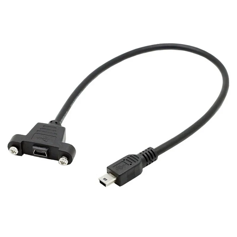 50cm/0.5m Panel Mount Type Mini USB 5Pin Male to Female Extension Adapter Cable with Screws
50cm/0.5m Panel Mount Type Mini USB 5Pin Male to Female Extension Adapter Cable with Screws