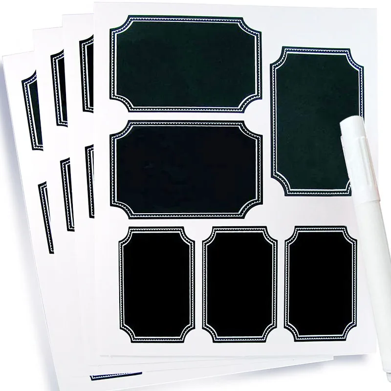 48 PCS Waterproof Chalkboard Kitchen Spice Stickers Home Jars Bottles Tags Blackboard Labels With A Marker Pen
48 PCS Waterproof Chalkboard Kitchen Spice Stickers Home Jars Bottles Tags Blackboard Labels With A Marker Pen