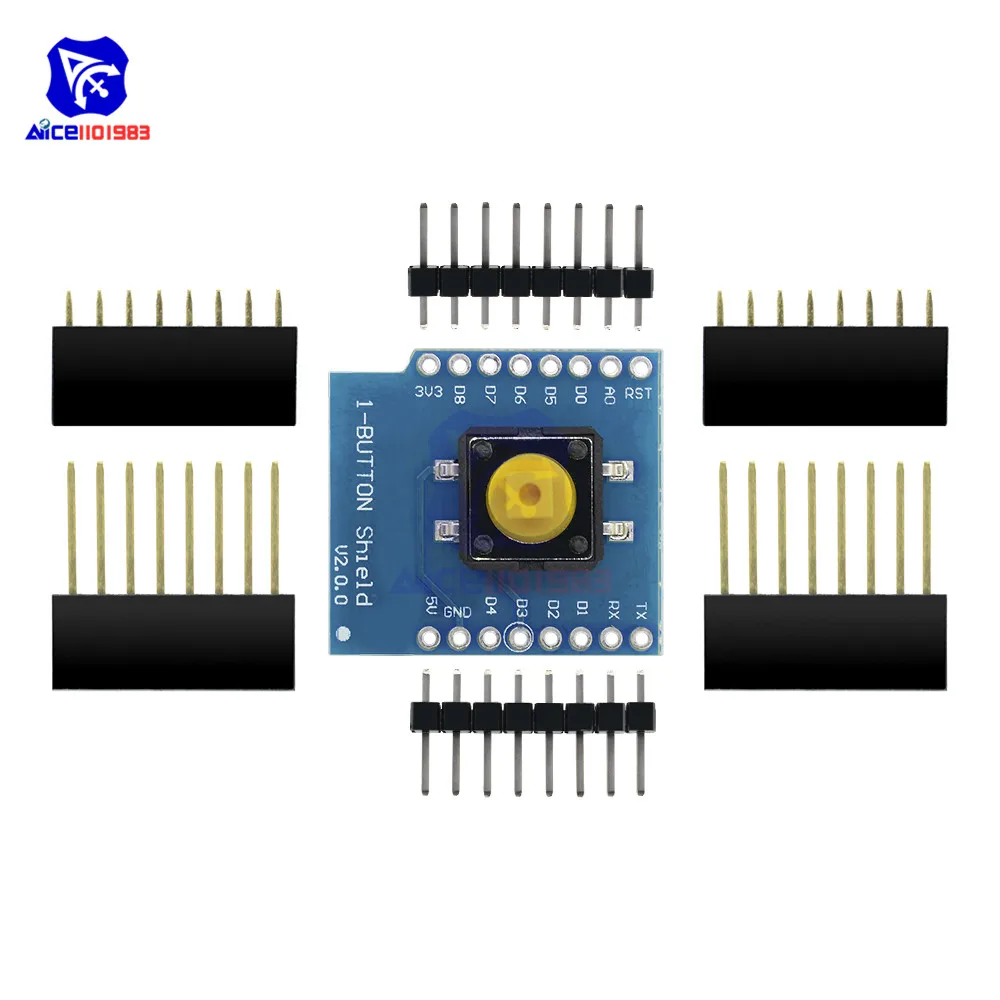 Мини модуль кнопочного переключателя diymore WeMos D1 с штырьком для Arduino|wemos d1|d1 miniwemos d1