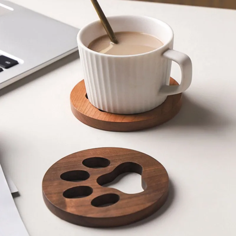 Solid Wood Coasters Placemats Non-slip Heat Resistant Drink Mat Cat Paw Design Table Tea Coffee Cup Pad Table Decor Accessories
Solid Wood Coasters Placemats Non-slip Heat Resistant Drink Mat Cat Paw Design Table Tea Coffee Cup Pad Table Decor Accessories
