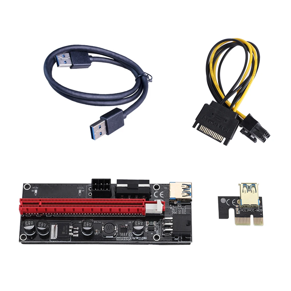 10 шт., Райзер-карта VER009 1x до 16x PCI Express PCIE PCI-E, удлинитель 009S, 60 см, кабель USB 3,0 SATA на 6 контактов
10 шт., Райзер-карта VER009 1x до 16x PCI Express PCIE PCI-E, удлинитель 009S, 60 см, кабель USB 3,0 SATA на 6 контактов
