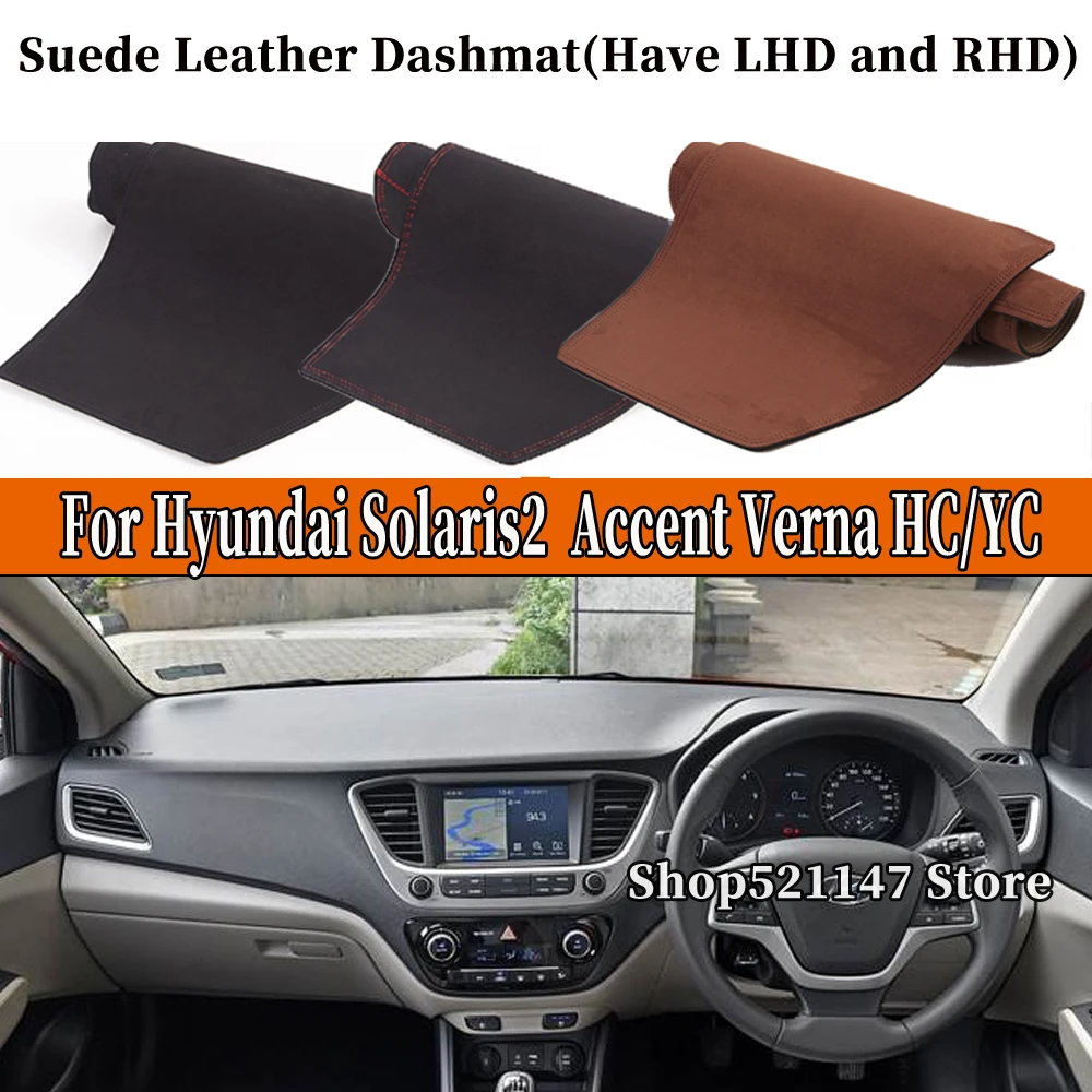 Accessories Car-styling Suede Leather Dashmat Dashboard Cover Dash Mat For Hyundai Solaris2 Accent Verna HC/YC G5 2017-2021 RHD
Accessories Car-styling Suede Leather Dashmat Dashboard Cover Dash Mat For Hyundai Solaris2 Accent Verna HC/YC G5 2017-2021 RHD