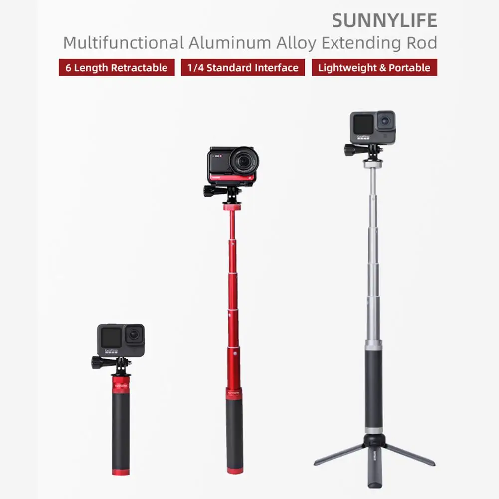 Selfie Stick Extension Rod for OSMO Mobile GoPro Sports Camera Series Aluminum Alloy Sports Camera Accessories for Gopro 9 Om4
Selfie Stick Extension Rod for OSMO Mobile GoPro Sports Camera Series Aluminum Alloy Sports Camera Accessories for Gopro 9 Om4