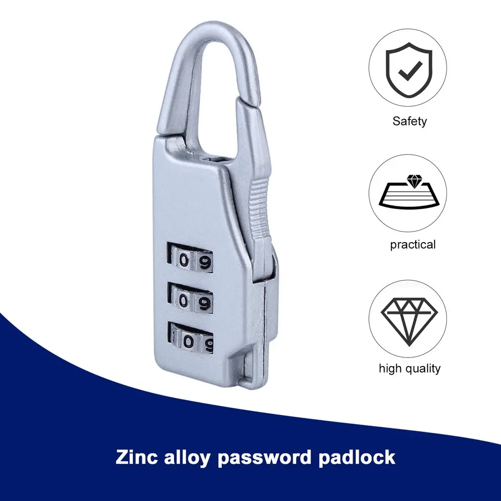 Security 3 Combination Travel Zinc Alloy Suitcase Luggage Bag Jewelry Boxes Tool Chests Code Lock Zipper Padlock Keyed Padlock
Security 3 Combination Travel Zinc Alloy Suitcase Luggage Bag Jewelry Boxes Tool Chests Code Lock Zipper Padlock Keyed Padlock