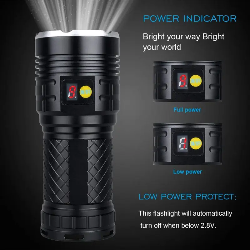 Светодиодный светильник 10000 люмен 12xCREE XM-L T6 светодиодный 4 режима супер яркий