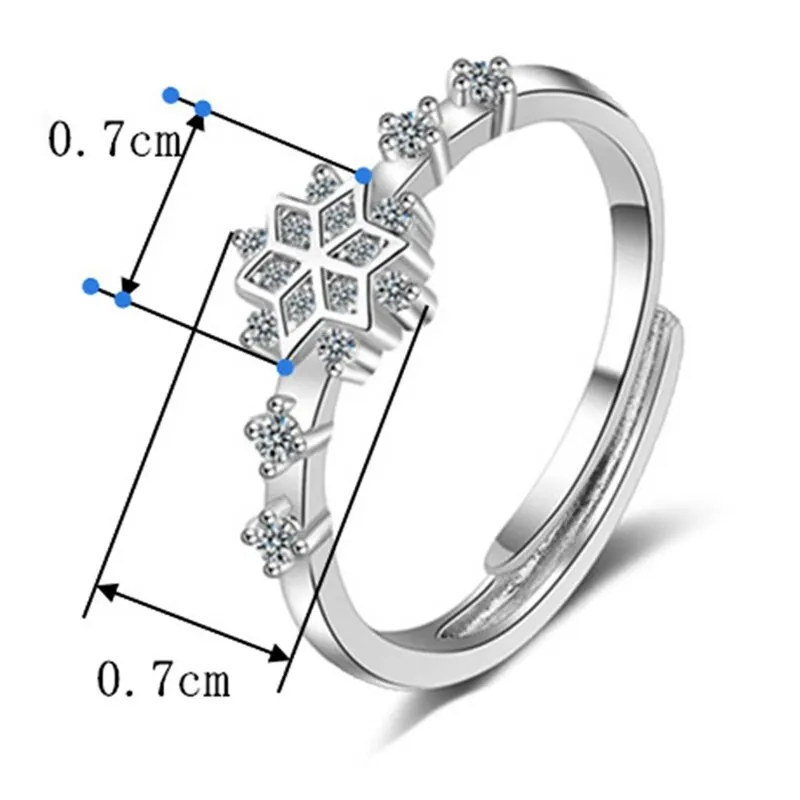 New Fashion Niche Design Snowflake Ring Girl Exquisite Trend Snowflake Ring Party Jewelry Gift
New Fashion Niche Design Snowflake Ring Girl Exquisite Trend Snowflake Ring Party Jewelry Gift