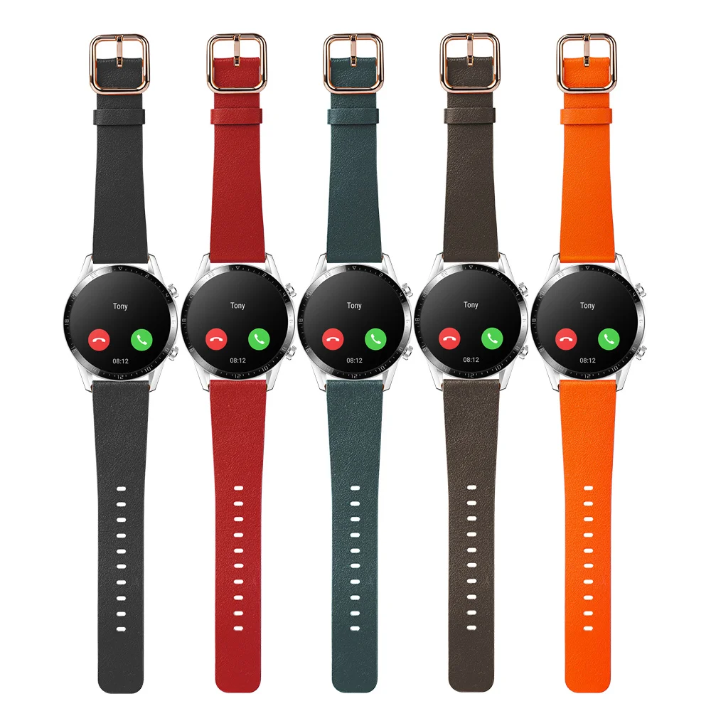 Кожаный ремешок для часов 22 мм для Huawei Watch GT GT2 46 мм/Samsung Galaxy Watch 46 мм/Galaxy Watch 3 45 мм/Fossil Q Smartwatch 
Кожаный ремешок для часов 22 мм для Huawei Watch GT GT2 46 мм/Samsung Galaxy Watch 46 мм/Galaxy Watch 3 45 мм/Fossil Q Smartwatch