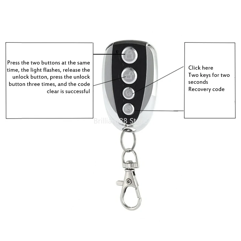 433MHz clone remote controller, 433MHZ wireless transmitter, backup controller, anti-theft lock key
433MHz clone remote controller, 433MHZ wireless transmitter, backup controller, anti-theft lock key