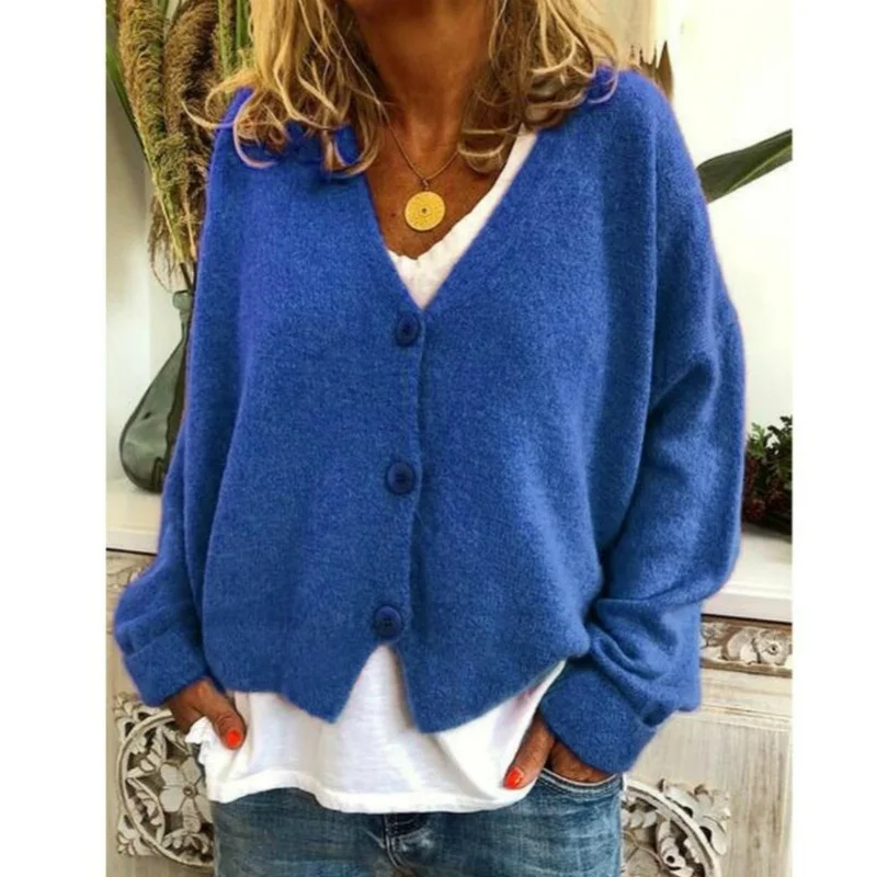 Женский трикотажный кардиган на пуговицах, синий или красный однотонный кардиган свободного покроя с V-образным вырезом и длинным рукавом, ...
Женский трикотажный кардиган на пуговицах, синий или красный однотонный кардиган свободного покроя с V-образным вырезом и длинным рукавом, ...