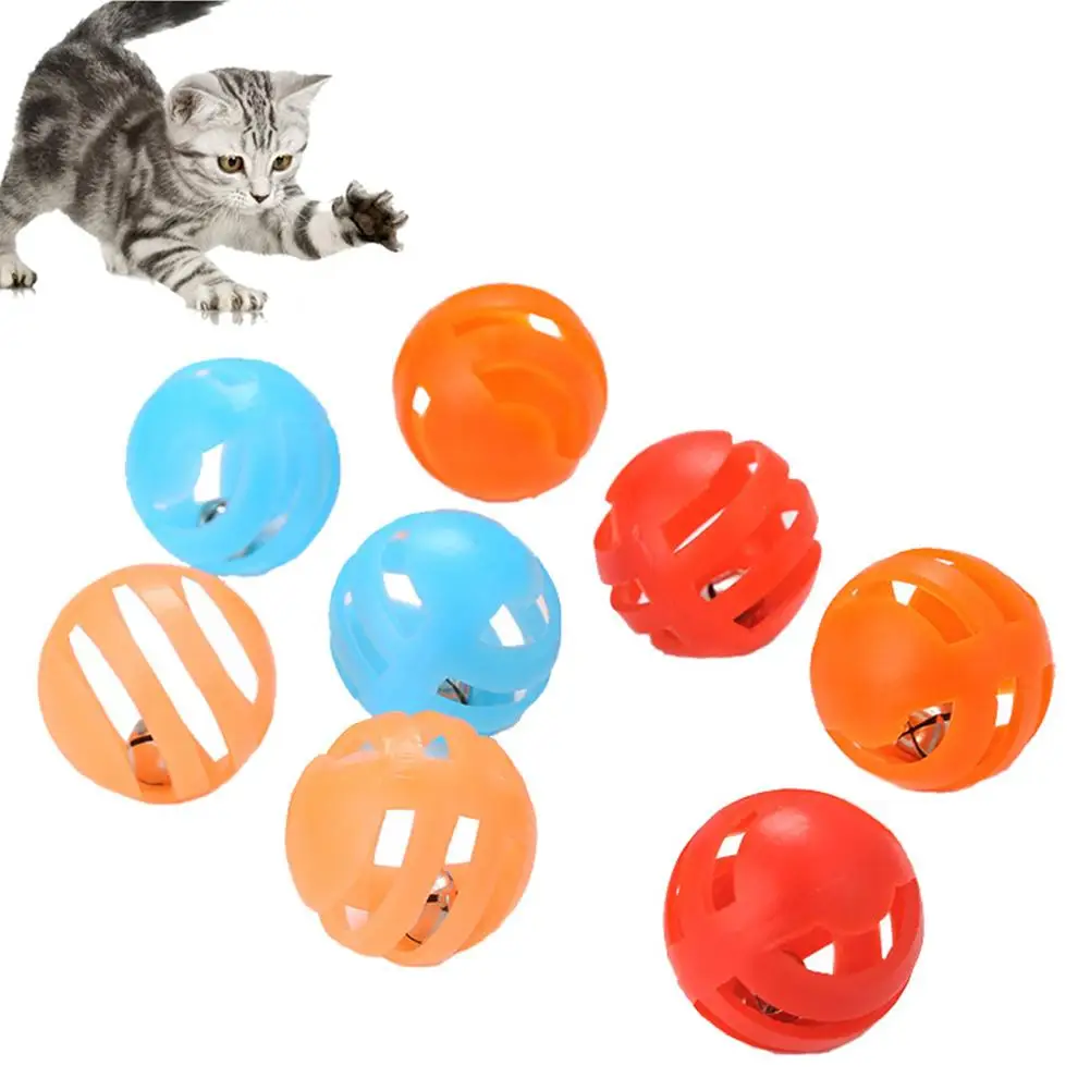 5 шт. Забавный котенок питомец полый колокольчик игра шарики для жевания