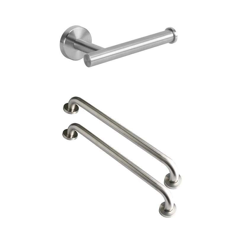 Promotion! Stainless Steel Punched Toilet Paper Holder With 2 Pack 16Inch Shower Grab Bar,Stainless Steel Bathroom Grab Bar Hand
Promotion! Stainless Steel Punched Toilet Paper Holder With 2 Pack 16Inch Shower Grab Bar,Stainless Steel Bathroom Grab Bar Hand