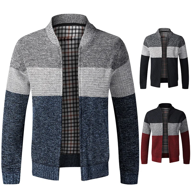 Fashion Men's Sweater Coat 2020 Spring Autumn Mens Hooded Stripe Coat Thick Zipper Wool Sweater Cardigan Jumpers Male
Fashion Men's Sweater Coat 2020 Spring Autumn Mens Hooded Stripe Coat Thick Zipper Wool Sweater Cardigan Jumpers Male