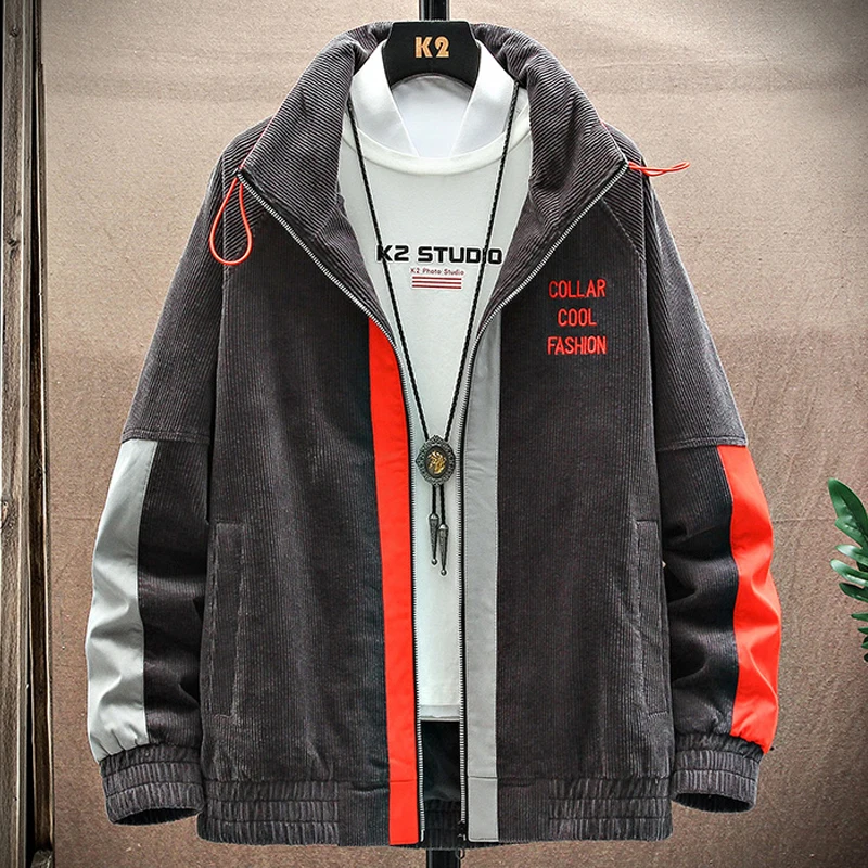 Spring Autumn Corduroy Jacket Men Oversized Coat Fashion Letter Embroidery Patchwork Windbreaker Male Outwear Casual Jackets 8XL
Spring Autumn Corduroy Jacket Men Oversized Coat Fashion Letter Embroidery Patchwork Windbreaker Male Outwear Casual Jackets 8XL
