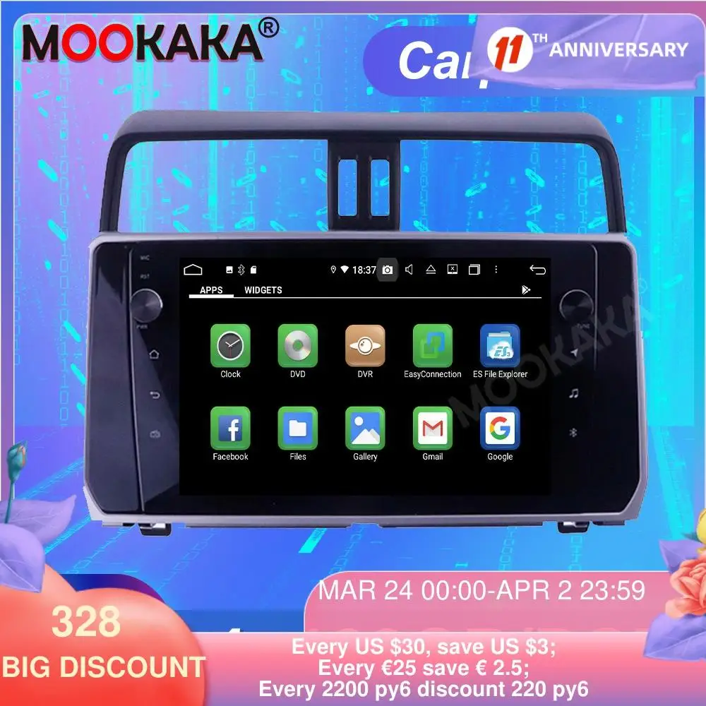 FOR Toyota Prado 2018 2019 Android10.0 128GB ROM Tesla Screen Car Multimedia Player GPS Navigation Auto Stereo Head unit Carplay
FOR Toyota Prado 2018 2019 Android10.0 128GB ROM Tesla Screen Car Multimedia Player GPS Navigation Auto Stereo Head unit Carplay