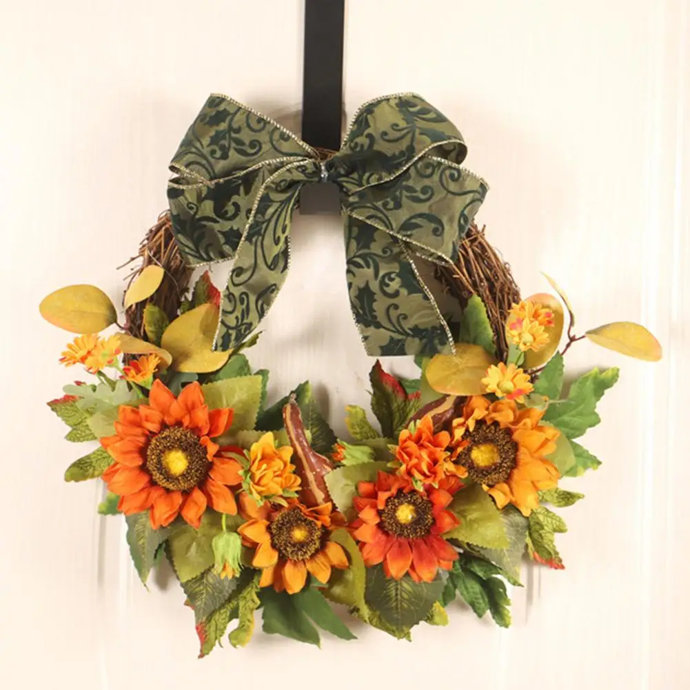 Autumn Theme Door Wreath Artificial Sunflower Maple Pumpkin Natural Rattan RingThanksgiving Halloween Home Decoration
Autumn Theme Door Wreath Artificial Sunflower Maple Pumpkin Natural Rattan RingThanksgiving Halloween Home Decoration