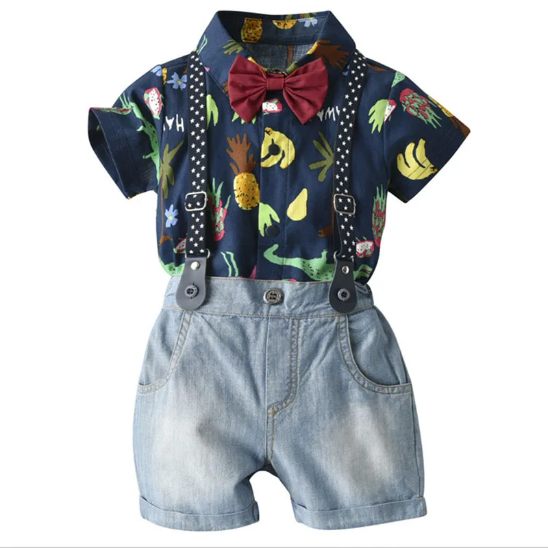 New 2021 Summer Children's Sets Baby Boy Short Sleeve Cartoon Shirt + Braces Pants Clothing Sets Kids Boy Suit Clothes
New 2021 Summer Children's Sets Baby Boy Short Sleeve Cartoon Shirt + Braces Pants Clothing Sets Kids Boy Suit Clothes