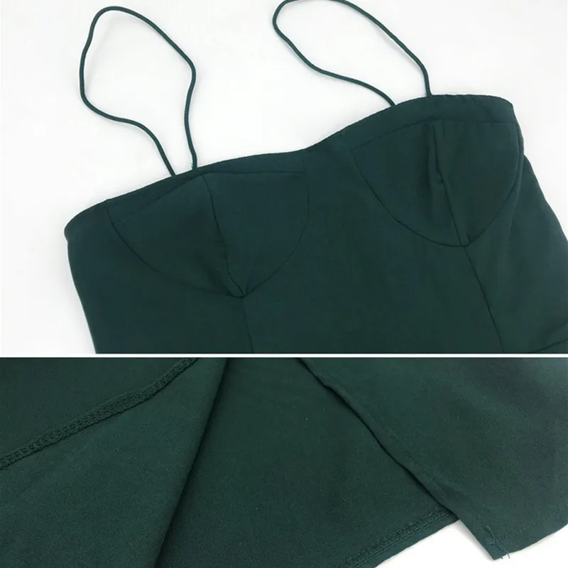 Sexy Halter Dress Elegant Green Midi dresses Streetwear Patchwork Design High Split Decor Sling Sleeveless Slim Strapless Dress
Sexy Halter Dress Elegant Green Midi dresses Streetwear Patchwork Design High Split Decor Sling Sleeveless Slim Strapless Dress