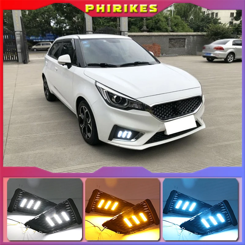 Светодиодный ные дневные ходовые светильник DRL + Противотуманные фары для MG3 MG 3 2017 2018 
Светодиодный ные дневные ходовые светильник DRL + Противотуманные фары для MG3 MG 3 2017 2018