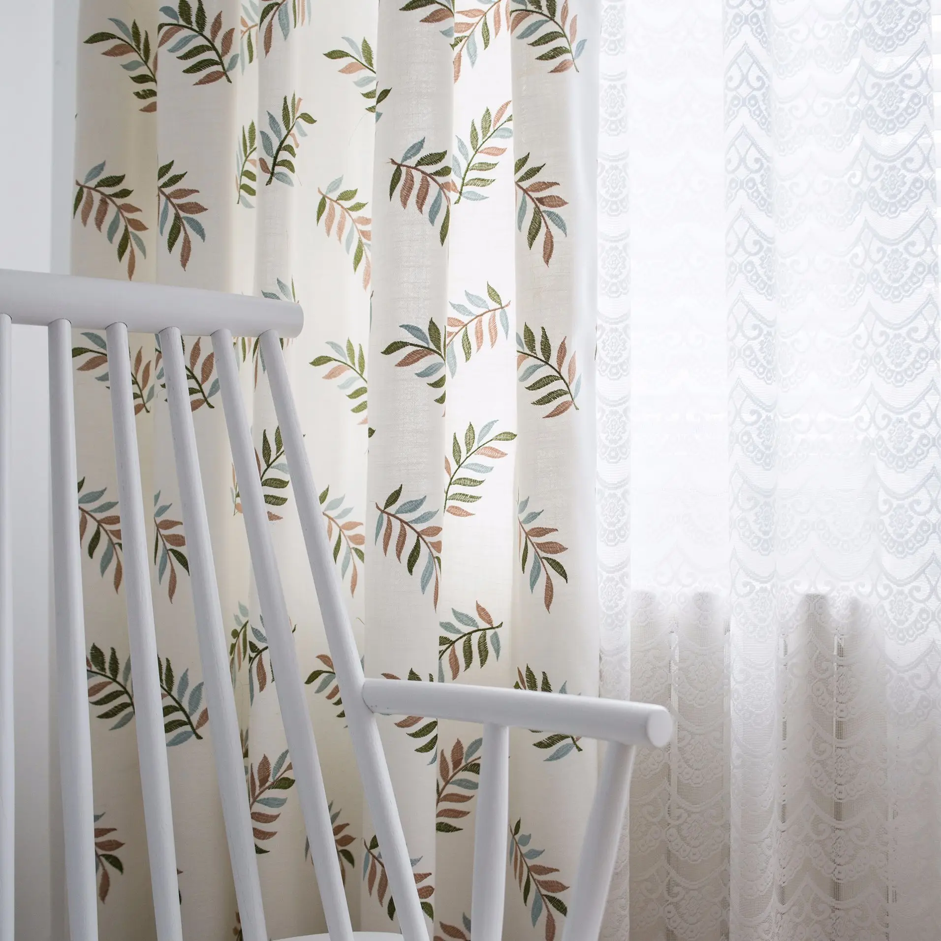 Modern Simple Imitation Cotton Bamboo Cloth Embroidered Window Screen Curtains for Living Dining Room Bedroom
Modern Simple Imitation Cotton Bamboo Cloth Embroidered Window Screen Curtains for Living Dining Room Bedroom