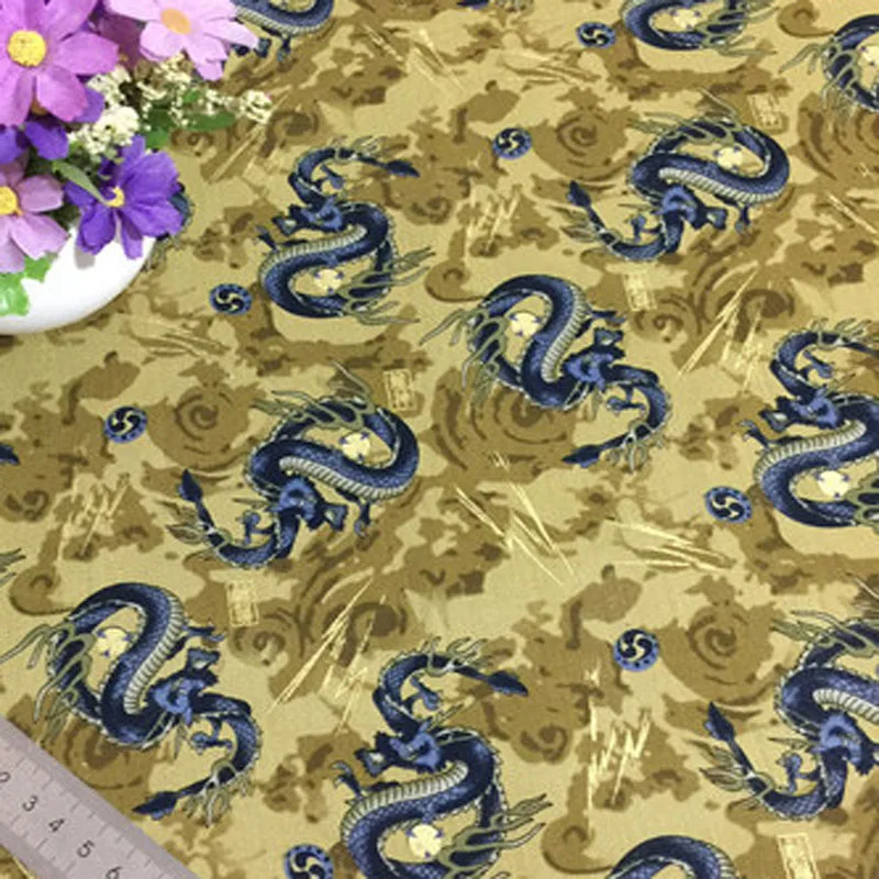 Viaphil 100% Cotton Fabric Brand New Traditional Lucky Dragon Printed Sewing Cloth Dress Clothing Textile Tissue
Viaphil 100% Cotton Fabric Brand New Traditional Lucky Dragon Printed Sewing Cloth Dress Clothing Textile Tissue