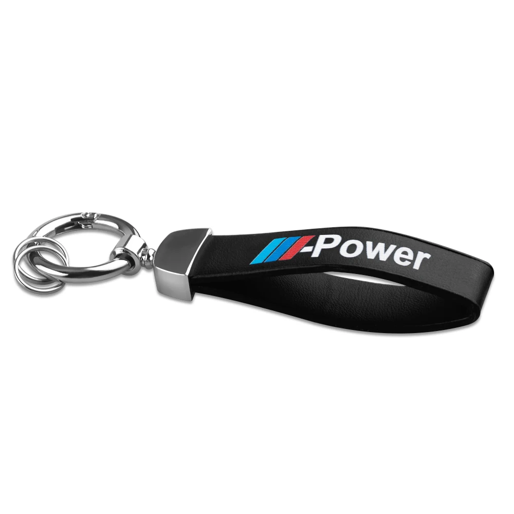 Автомобильный модный металлический + кожаный брелок для ключей BMW M Power 1 2 3 5 7 серии