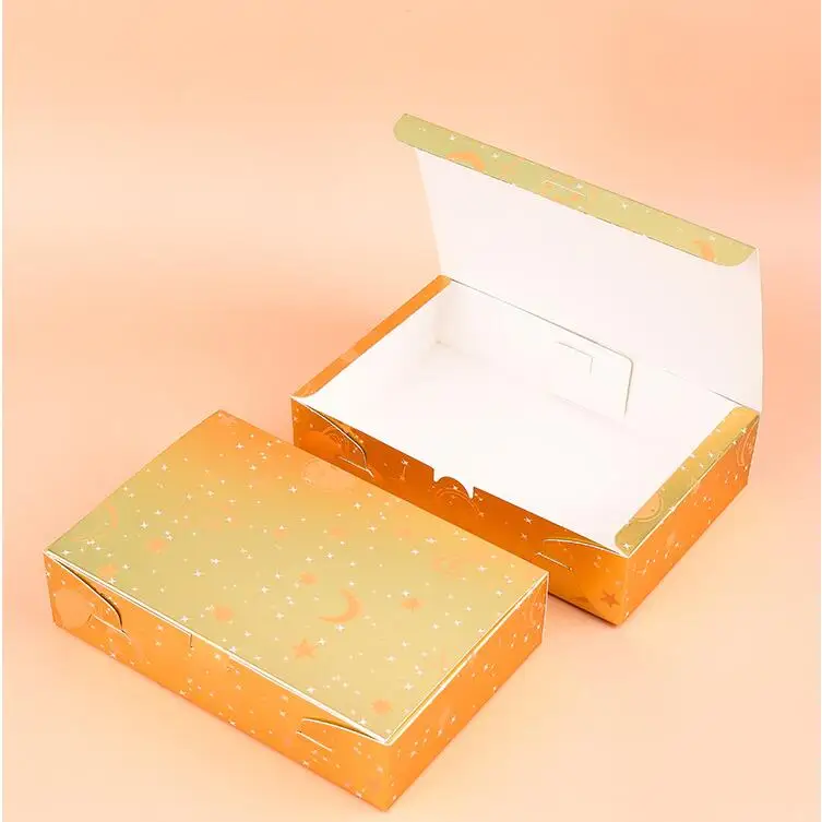 

10 шт. новая упаковочная коробка INS для торта блестящая золотая звезда коробка для кексов DIY Подарочная бумажная коробка для десертов