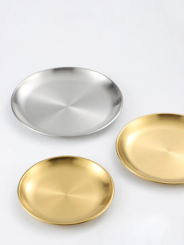 European Rose Gold Silver Stainless Steel Round Plate Restaurant Coaster Fruit Cake Coffee Table Decoration Snack Storage Tray
European Rose Gold Silver Stainless Steel Round Plate Restaurant Coaster Fruit Cake Coffee Table Decoration Snack Storage Tray