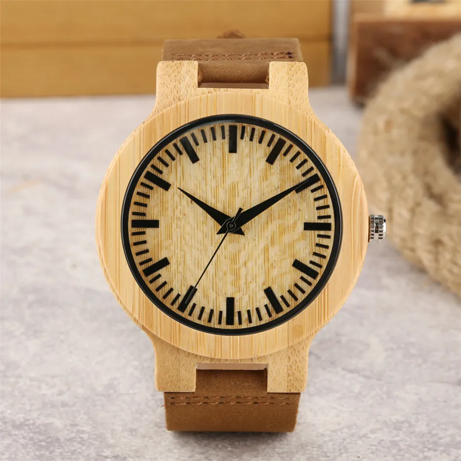 Black Analog Quartz Bamboo Men Watches Brown Genuine Leather Wristwatch Natural Stylish Wooden Male Timepiece Casual Man Clock 
Black Analog Quartz Bamboo Men Watches Brown Genuine Leather Wristwatch Natural Stylish Wooden Male Timepiece Casual Man Clock