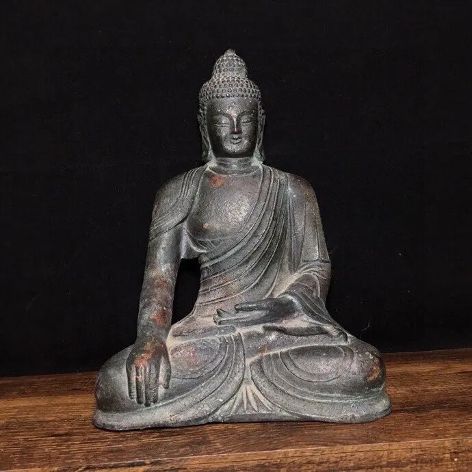 9"Tibet Buddhism Temple Old Bronze Shakyamuni Buddha Statue Dainichi Tathagata Statue Amitabha Enshrine the Buddha
9"Tibet Buddhism Temple Old Bronze Shakyamuni Buddha Statue Dainichi Tathagata Statue Amitabha Enshrine the Buddha