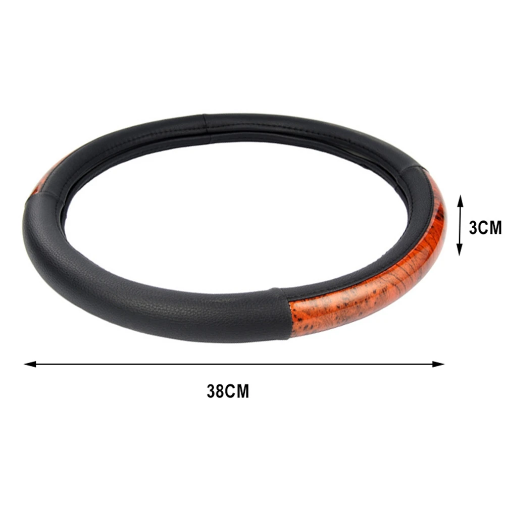38cm/15 inch Car Steering Wheel Cover Non Slip BreathablePVC Leather Steering Wheel Protector Auto Interior Accessories
38cm/15 inch Car Steering Wheel Cover Non Slip BreathablePVC Leather Steering Wheel Protector Auto Interior Accessories
