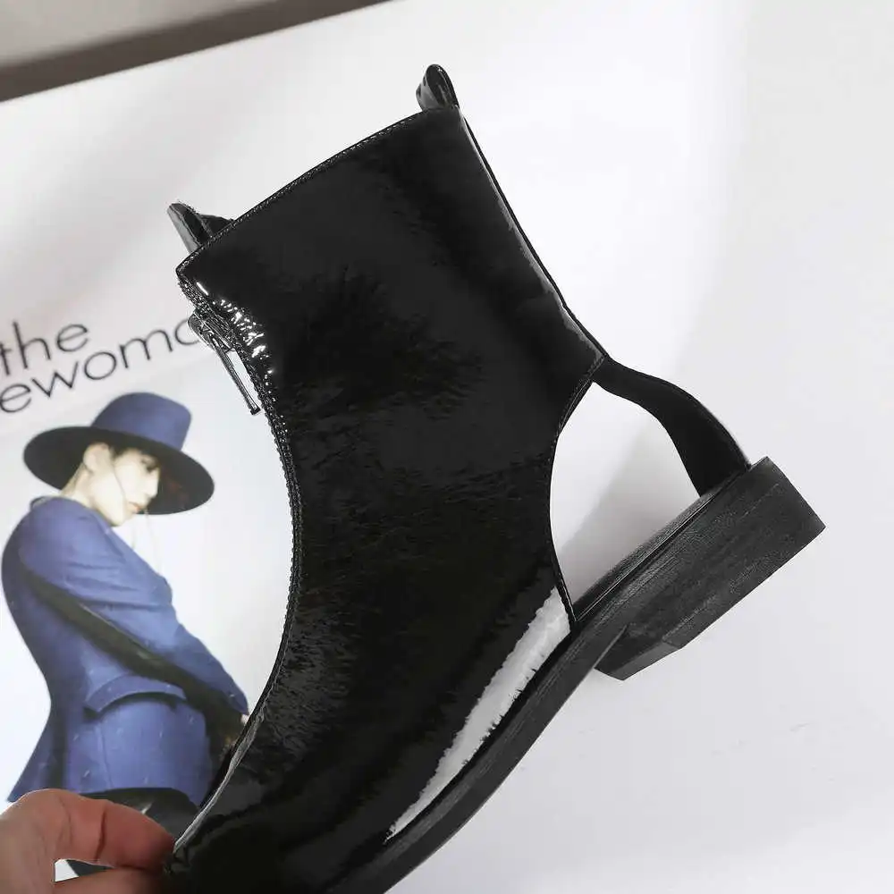 Open Toe Boots Flat Sandals Women 2020 Zipper Rome Fashion Black Sandals Patent Leather Ladies Summer Sandals for Women Shoes
Open Toe Boots Flat Sandals Women 2020 Zipper Rome Fashion Black Sandals Patent Leather Ladies Summer Sandals for Women Shoes