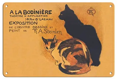 A La Bodiniere - Works, Drawings, Paintings of T. A. Steinlen Exhibition Poster Metal Tin Sign
A La Bodiniere - Works, Drawings, Paintings of T. A. Steinlen Exhibition Poster Metal Tin Sign