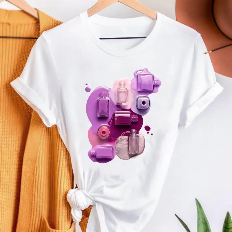 Watercolor New 90s Make Up Short Sleeve Summer Fashion Women Graphic T Top Shirt Stylish Print T-shirts Female Tee T-Shirt
Watercolor New 90s Make Up Short Sleeve Summer Fashion Women Graphic T Top Shirt Stylish Print T-shirts Female Tee T-Shirt