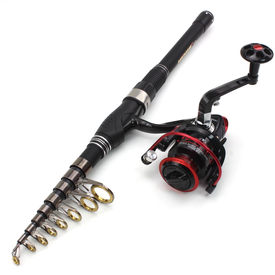 

NEW 1.8m-3.3m Fishing Rod Reel Combos Telescopic Portable Spinning Poles And Reel With Spare Coil Set de Pesca vara de pesca