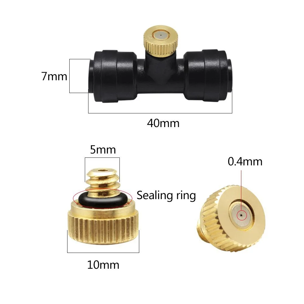 0.4mm 1/4'' Slip-Lock 10pcs Outdoor Misting Nozzle Tees Water Brass Mist Mister Nozzle Misting Nozzles Kit For Cooling System
0.4mm 1/4'' Slip-Lock 10pcs Outdoor Misting Nozzle Tees Water Brass Mist Mister Nozzle Misting Nozzles Kit For Cooling System