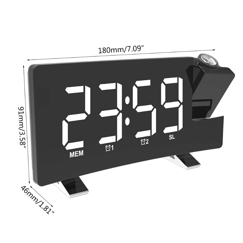 Large Curved Screen Smart Alarm Clock Full Range Brightness Dimmer Electronic Desktop Dual Alarms Timer Digital Display
Large Curved Screen Smart Alarm Clock Full Range Brightness Dimmer Electronic Desktop Dual Alarms Timer Digital Display