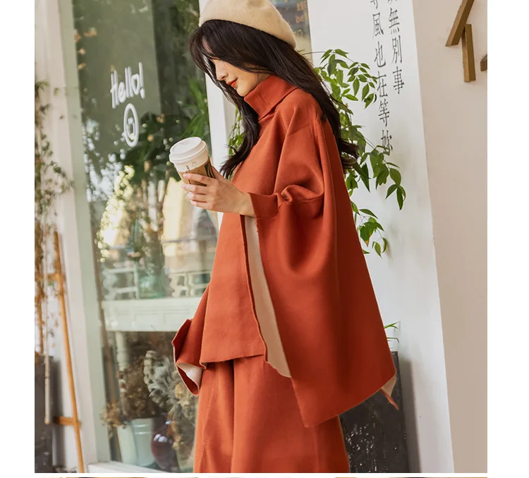 High Quality Ladies loose real Woolen wide leg pants sets loose Ladies poncho Cape set
High Quality Ladies loose real Woolen wide leg pants sets loose Ladies poncho Cape set
