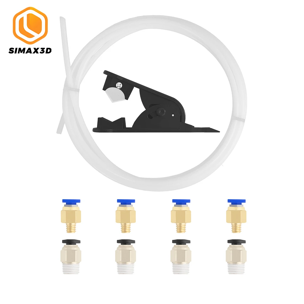 4pcs PC4-M6 and PC4-M10 Straight Pneumatic Quick Fittings Connector with PTFE Teflonto Tubing + Tube Hose Cutter 3D Printer Part
4pcs PC4-M6 and PC4-M10 Straight Pneumatic Quick Fittings Connector with PTFE Teflonto Tubing + Tube Hose Cutter 3D Printer Part