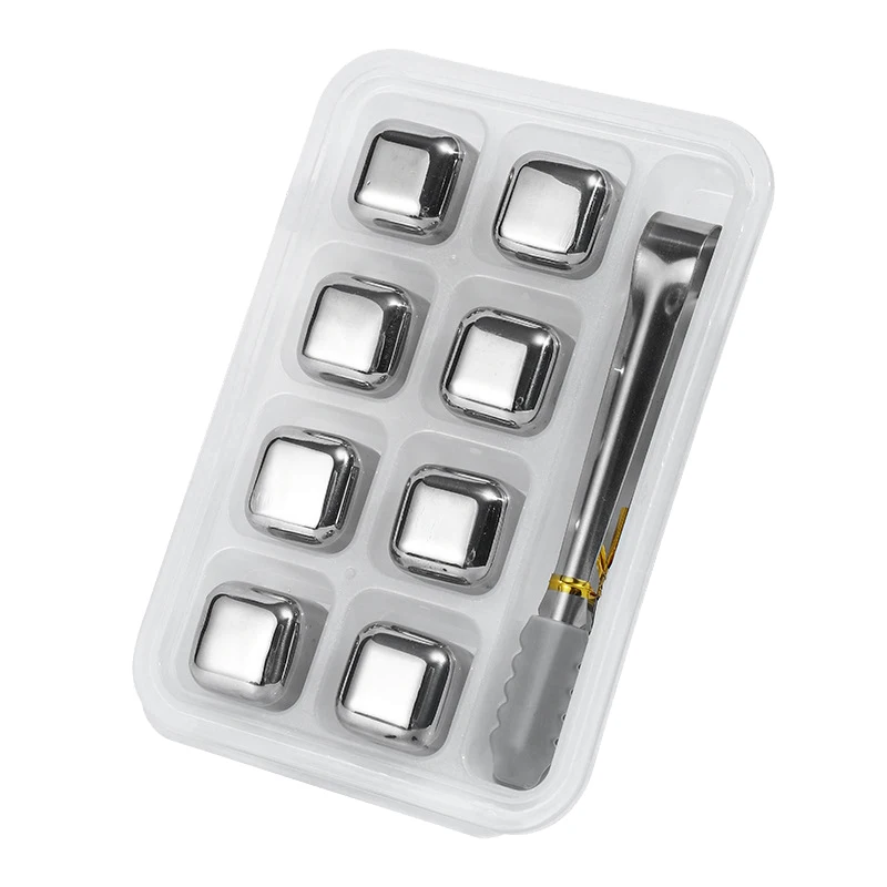 Whiskey Ice Square Stones, 8 Reusable Stainless Steel Ice Square,Metal Cooling Stones Bar Accessories
Whiskey Ice Square Stones, 8 Reusable Stainless Steel Ice Square,Metal Cooling Stones Bar Accessories