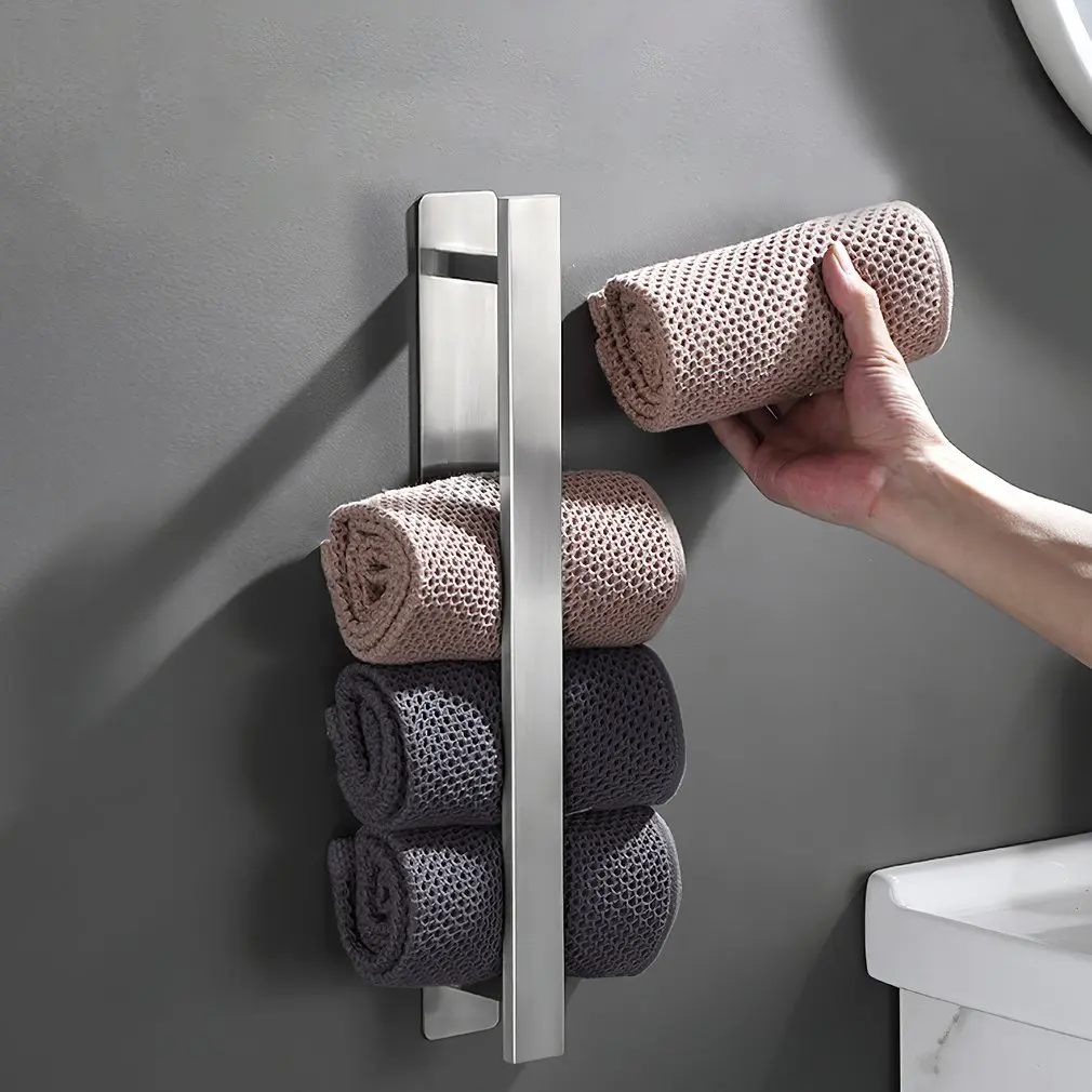 No Drilling Wall Hook Towel Hanger Bath Towel Holder Wall Hanging Towel Bar 304 Stainless Steel Bathroom Shelf Storage Rack
No Drilling Wall Hook Towel Hanger Bath Towel Holder Wall Hanging Towel Bar 304 Stainless Steel Bathroom Shelf Storage Rack