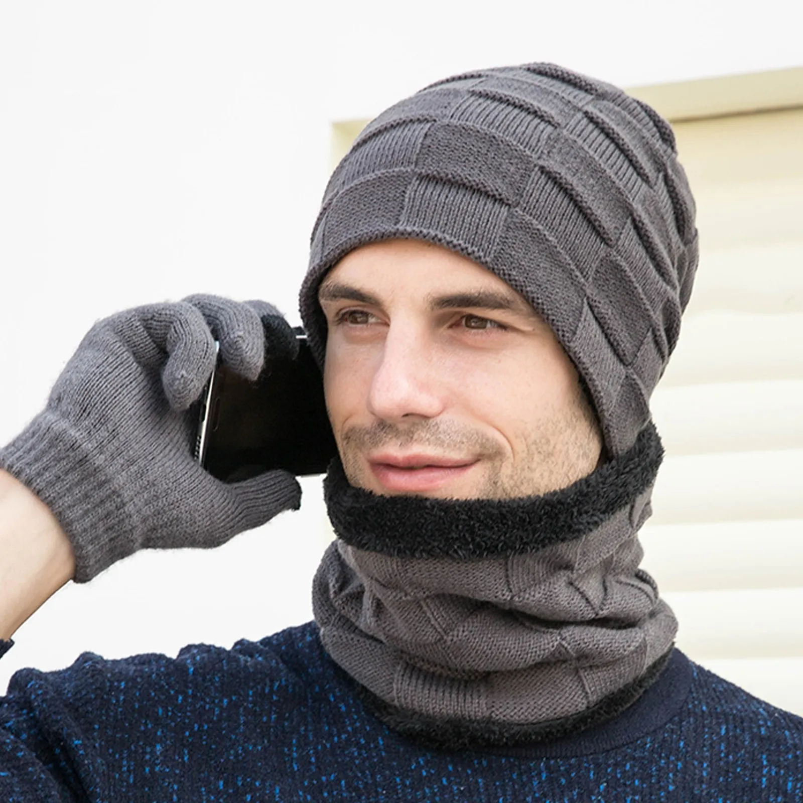 High Quality 3pcs Hat/Scarf Set Men Women Winter Beanie Warm Knit Thick Fleece Lined Beanie Caps Outdoor Hiking Warming Equipmen
High Quality 3pcs Hat/Scarf Set Men Women Winter Beanie Warm Knit Thick Fleece Lined Beanie Caps Outdoor Hiking Warming Equipmen