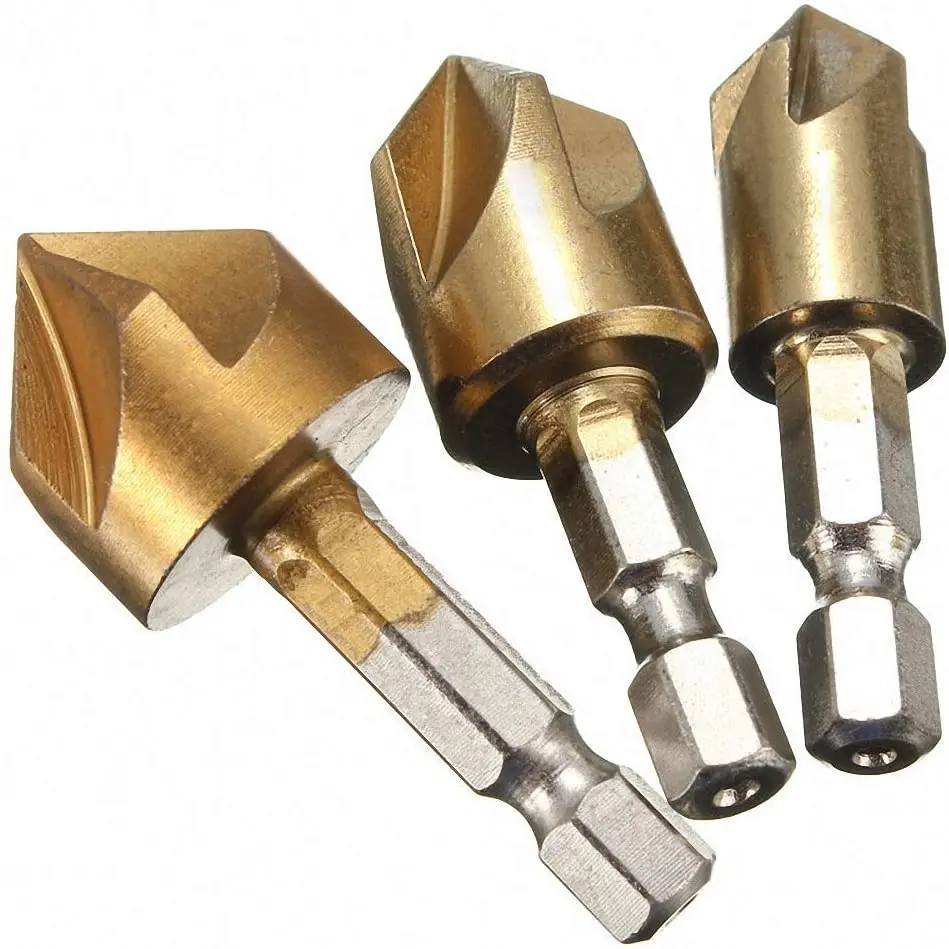 6pcs 5Flute Chamfer Countersink 1/4" Hex Shank HSS 90 Degree Wood Chamfering Cutter Chamfer 6mm-19mm Countersink Drill Bit
6pcs 5Flute Chamfer Countersink 1/4" Hex Shank HSS 90 Degree Wood Chamfering Cutter Chamfer 6mm-19mm Countersink Drill Bit