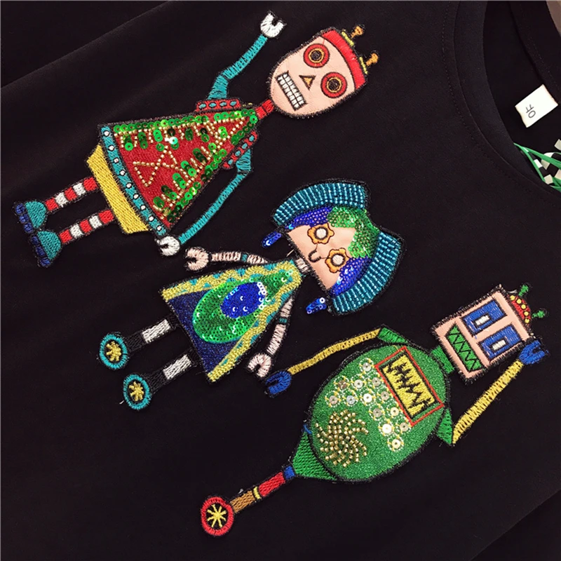 Chic Denim Strap Dress Two Piece Set Women Summer New Short Sleeve Sequins Cartoons Embroidery Bow Tshirt Casual Suits
Chic Denim Strap Dress Two Piece Set Women Summer New Short Sleeve Sequins Cartoons Embroidery Bow Tshirt Casual Suits