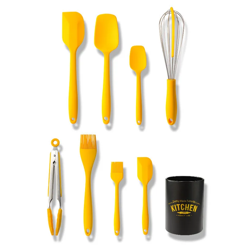 Hot Silicone Bakeware Sets Yellow Color 8pcs Baking Tools Brush Scraper Eggbeater Multi-Function Non-Stick Kitchen Accessories 
Hot Silicone Bakeware Sets Yellow Color 8pcs Baking Tools Brush Scraper Eggbeater Multi-Function Non-Stick Kitchen Accessories