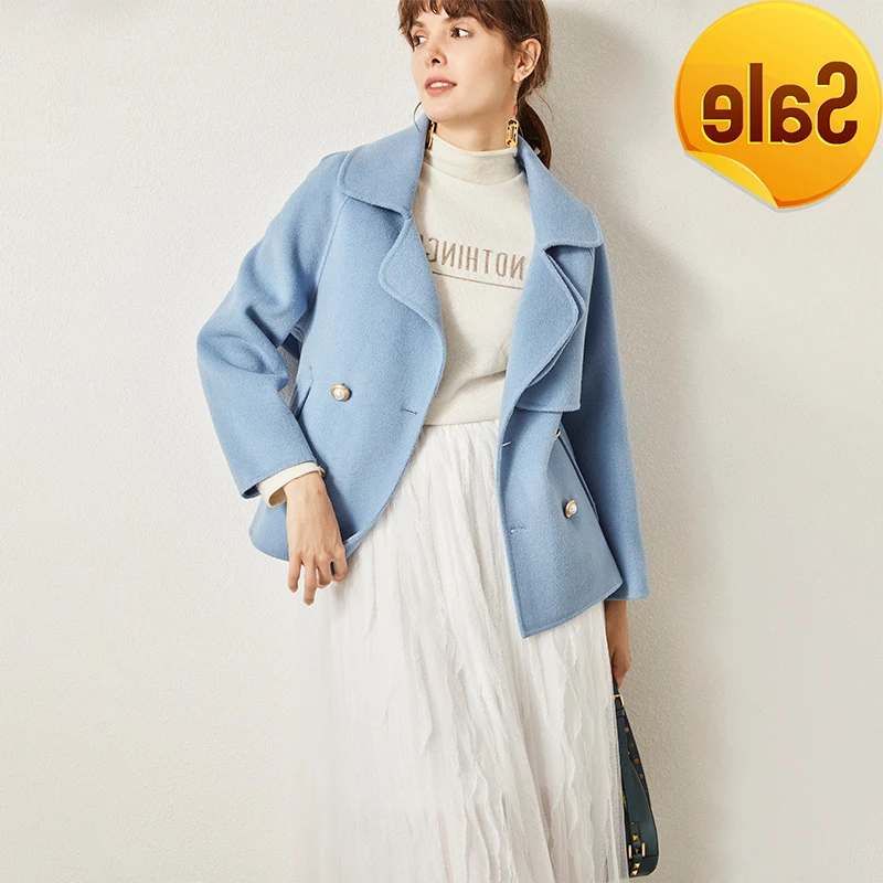 woolen 100% double-sided Wool coat short women's small figure 2020 new winter fashion high end woolen coat pure cashmere
woolen 100% double-sided Wool coat short women's small figure 2020 new winter fashion high end woolen coat pure cashmere