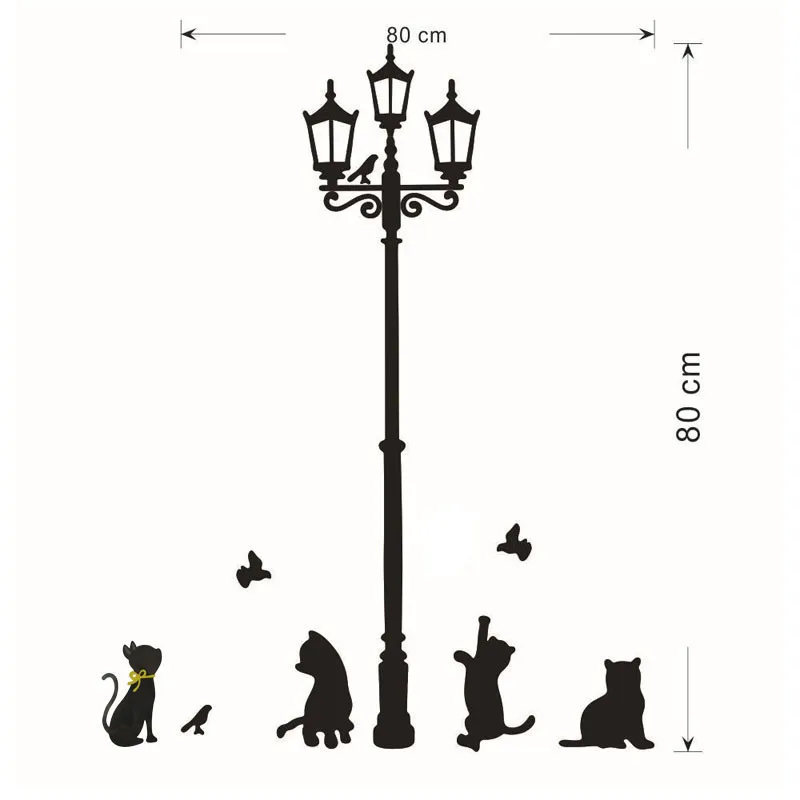 Cats Street Lamp Lights Stickers Wall Decal Removable Art Vinyl Decor Pegatinas De Pared Home Decoration Accessories
Cats Street Lamp Lights Stickers Wall Decal Removable Art Vinyl Decor Pegatinas De Pared Home Decoration Accessories